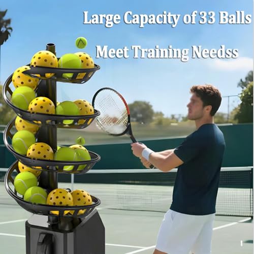 Smart Pro tennis ball machine 33 balles compacte avec distributeur télécommandé - 2