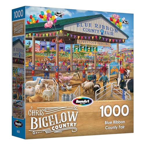 RoseArt Chris Bigelow Blue Ribbon County Fair 1000 Piece Jigsaw Puzzle