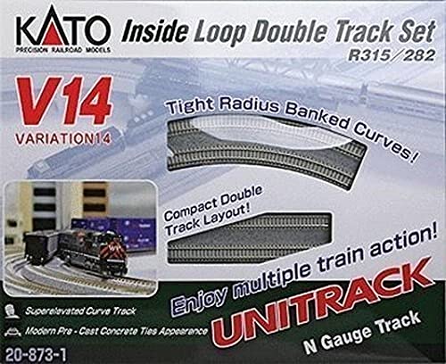 Kit de rails V14 Kato Unitrack échelle N circuit train double voie courbe