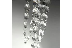 VOVOV 13 Feet Sparkling Crystal Beaded Garland for Weddings, Home, Windows or Christmas Decoration
