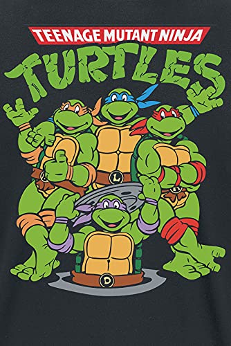Tartarughe Ninja Group Uomo T-Shirt Nero Regular