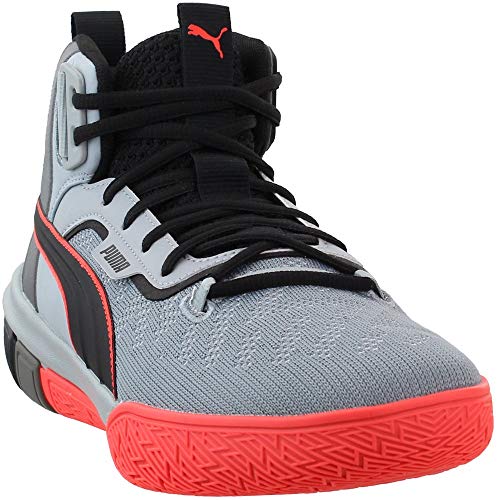 PUMA Mens Legacy Disrupt Gray Athletic Basketball Shoes 9.5