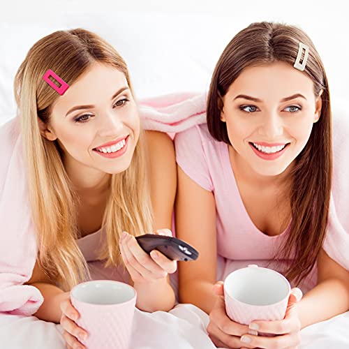24 pinzas de cabello multicolor de acrílico y metal miniatura 6