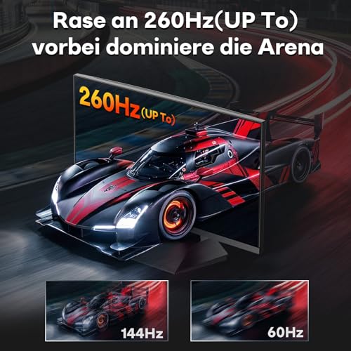 HKC 24 Zoll Gaming Monitor,G24H3D,240Hz (bis zu 260Hz),FHD Bildschirm – Ansicht 3