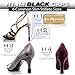 Heel Hunks Black H4 Heel Caps 12.5 x 13.5 mm | Heel Protectors Replacement Tip Caps for High Heel Shoes and Stiletto | Anti-Slip and for Grass - (5 Pairs)
