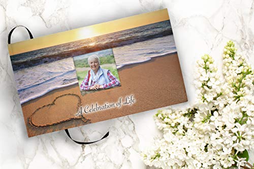Image of Sunset Celebration of Life Funeral Guest Book for Memorial Service