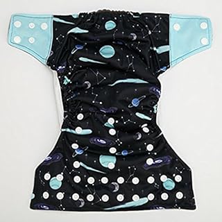 JOBEBE AIO Reusable Washable Cloth Diaper Nappy Charcoal Bamboo Insert Overnight Double Gusset (L3) - 1 Count - Medium - Unisex - 6m-12m - Waterproof - Resuable