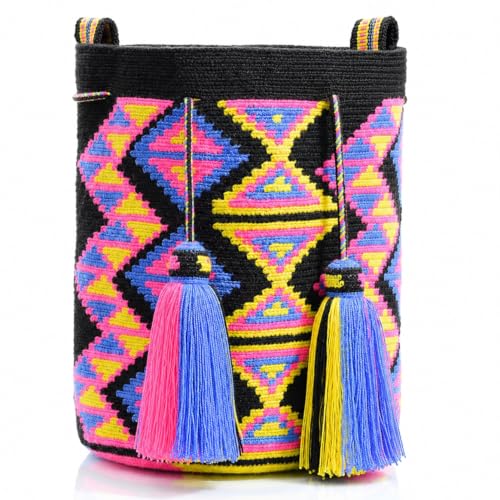 Image of WYOU Designer Collection Wayuu Hand-Crochet Hippie Purse, Summer Crossbody Boho Bags for Women, Classy Crochet Beach bag