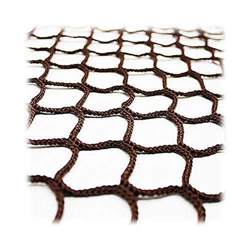 Absturzsicherungsnetz für Kinder, Kinder-Sicherheits-Treppengeländernetz, Terrassen-Balkon-Zaunnetz, Treppenhaus-Dekorations-Seilnetz, Schützt Haustiere Sicher (Color : Braun, Size : 0.8x6m)