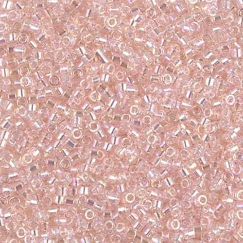 5 g Miyuki DELICA Seed Beads Rocailles, Size 11/0, Matte Transp Teal Ab (# DB1283), Japan, Glass