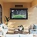 GDLF Outdoor TV Enclosure, 65-Inch Solid Wood Weatherproof TV Cover with Premium Dual-Arm Mount (Fits 60-65 inch), Black