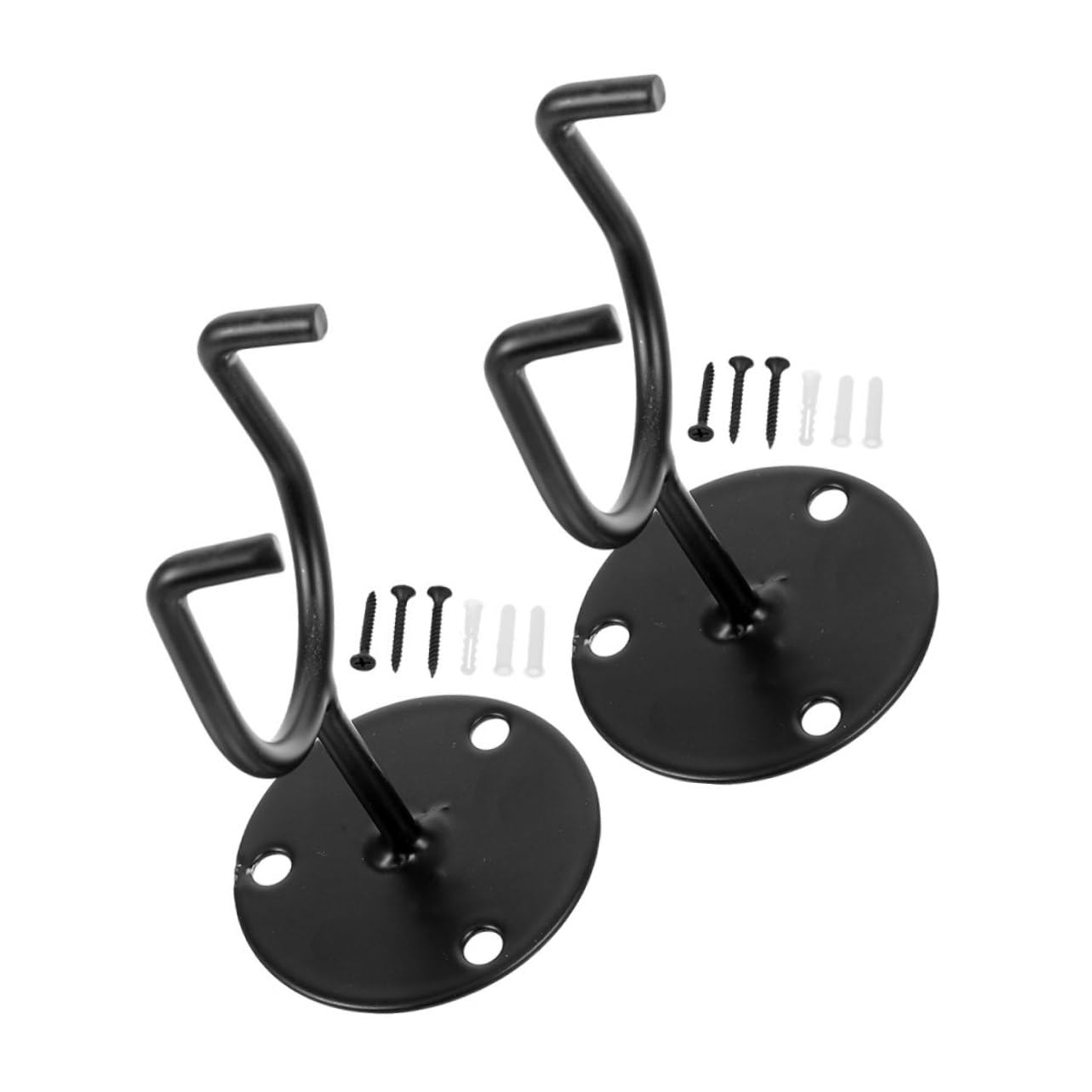 balacoo Wall-mounted Baseball Bat Rack Set Bat Display Stand Hooks Sturdy Iron Bat Holder for Home and Space-efficient Design