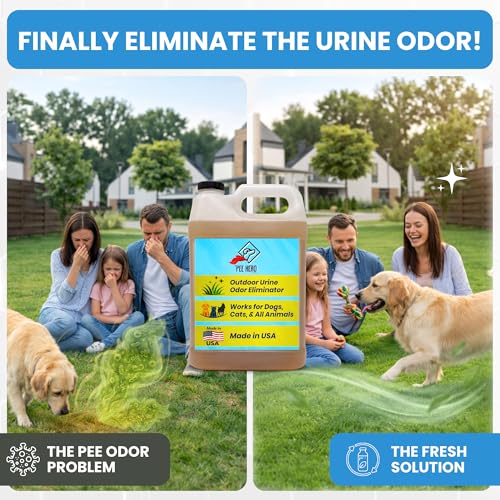 Image of Pee Hero Turf Odor Eliminator for Dogs 1 Gallon Concentrate (Makes 16 Gallons Solution), Cat Urine Odor Eliminator - Dog Urine Odor Eliminator Concentrate, Turf Cleaner for Pet Urine Outdoor