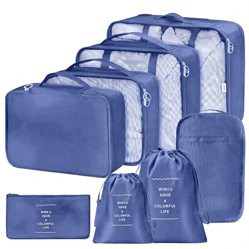 Organisateur Valise 8 Pièces,Organiseurs de Bagage...