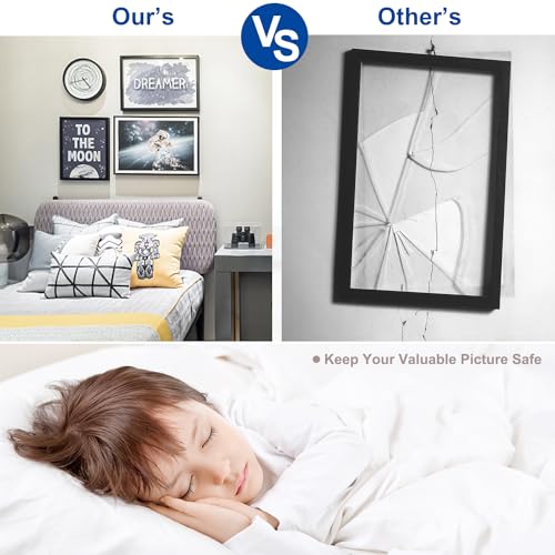 Image of Picture Hangers Holds 10-50lbs, 170pcs Picture Hanging Kit, Eikvivn Picture Hooks with Nails, On Dry Wall, Wooden Wall