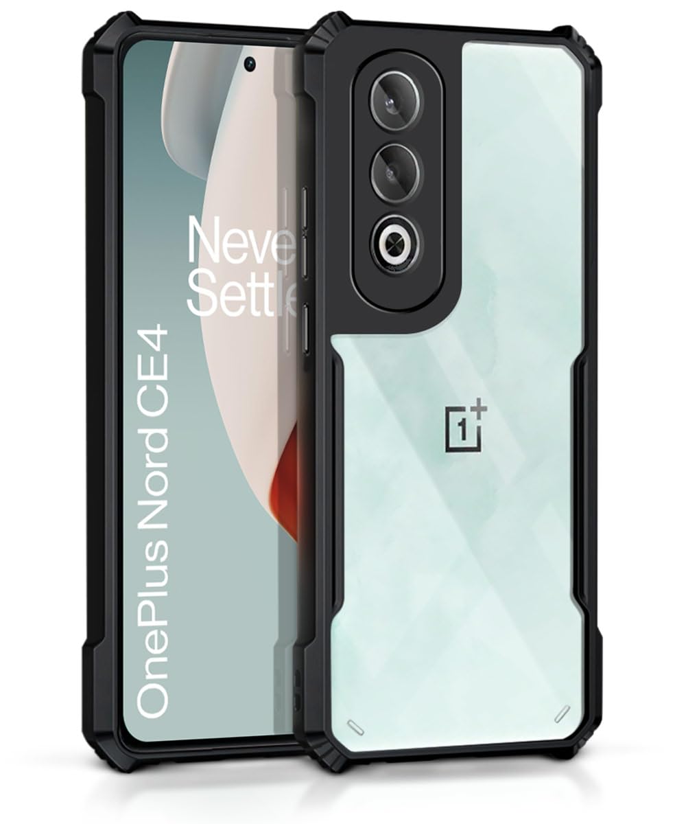 Wow Imagine Shock Proof Clear Protective Polycarbonate Back Case For Oneplus Nord Ce 4 5G - Airedge Technology | 360 Degree Camera Protection | Transparent Hybrid Back Case Mobile Cover - Black (B0CXPRJ1PL) Amazon Price History, Amazon Price Tracker