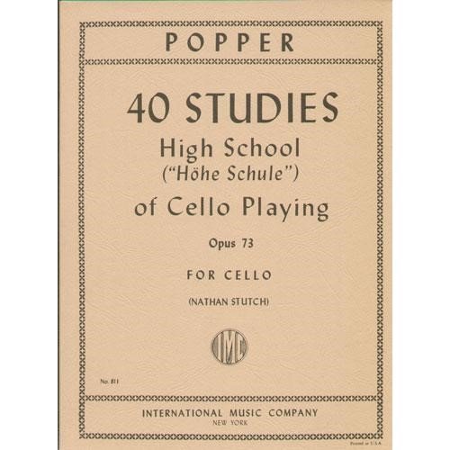 40 Studies: High School of Cello Playing, Op. 73 by David Popper by International Music Co