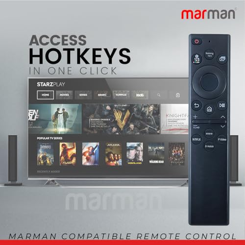Image of marman Compatible with Samsung TV Remote Control Original Model RM-L1811 Suitable for Smart 4K Full HD QLED Televisions Non Voice Command-Pairing Not Required-Match Key by Key with Original Remote