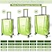 YSSPPOY 3 Pieces Luggage Cover, Thickness Clear Suitcase Covers for Luggage, 20