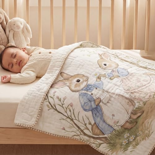 Image of haus & kinder Muslin Blanket for New Born Baby, Soft Breathable Baby Blankets Newborn, Baby Blanket for 0-2 Years, Baby Blanket for Crib Nursery & Stroller, New Born Baby Essentials | Meadow Mates