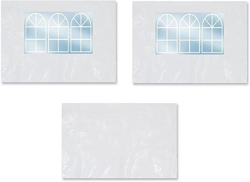 Miniatura 10 de Strong Camel Pared lateral de repuesto para cochera de polietileno instantáneo, 6.4 pies x 19.7 pies (solo 1 pared lateral) (blanco)