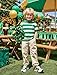 COSLAND Green and White Boys Striped Polo Kids St. Patrick's Day Shirt, Green & White, S