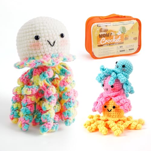 Kit de crochet débutant pour adultes pour apprendre facilement sans se tromper de maille