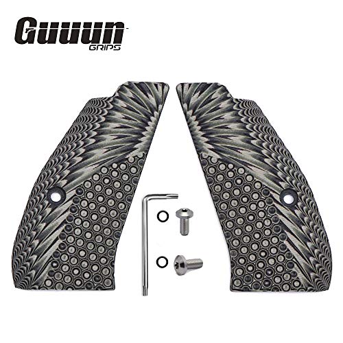 Guuun G10 Grips For Cz75 Compact Ops Texture Fit Cz P-01 Pcr Cz85 Compact Green #TOP1