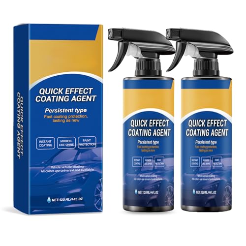 2PCS Car Coating Spray,Advanced Car Quick-Acting Coating Agent Spray,Oil Film Emulsion Glass Cleaner,Car Scratch Wax Polish Waterless Wash