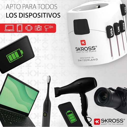 Adaptador universal de viaje para usar secador y PC en el hotel 5