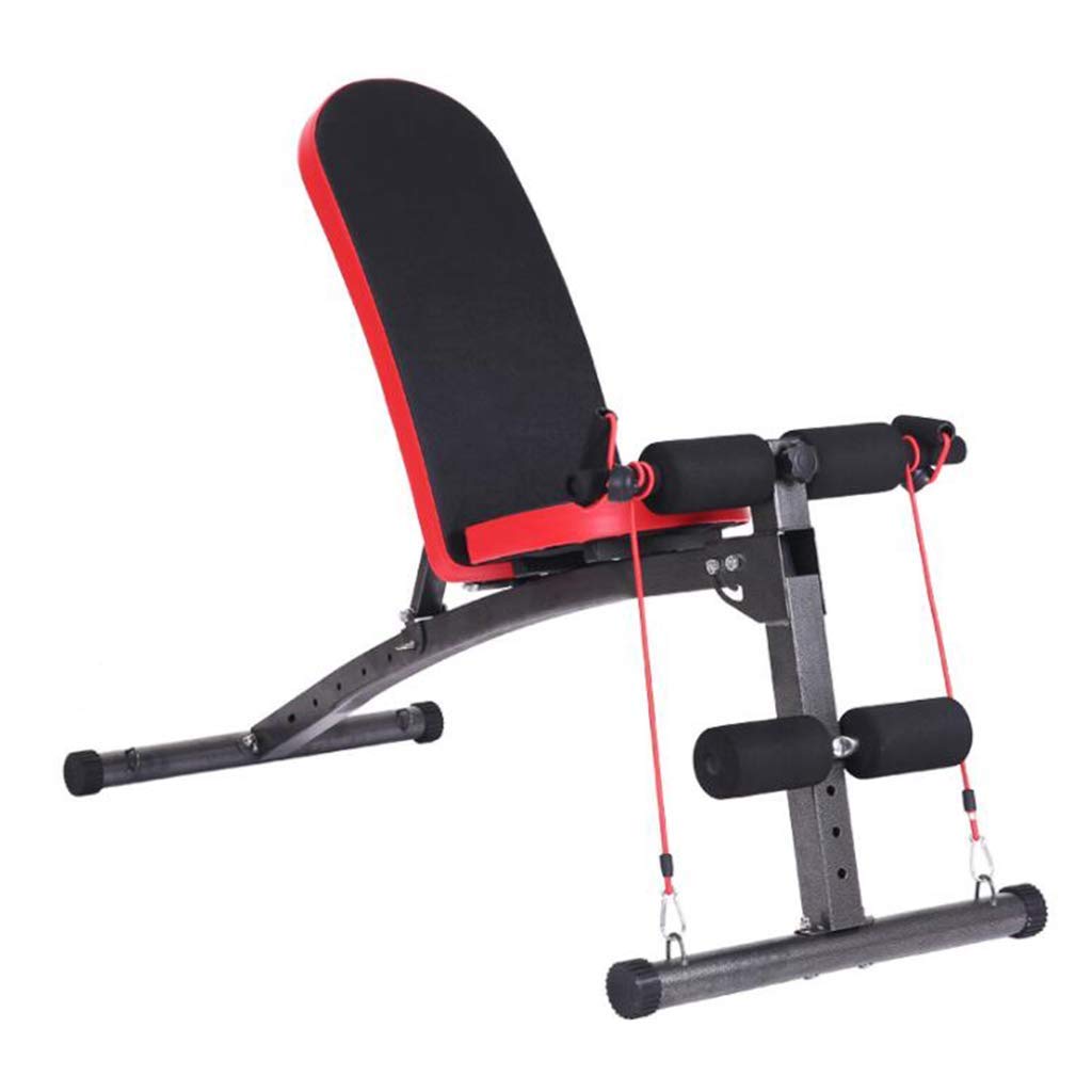 AYCDL Weight Bench Home Gym Adjustable Workout Bench Multifunctional Fitness Chair Supine Board Small Bird Dumbbell Bench,Black-128 * 60 * 56cm