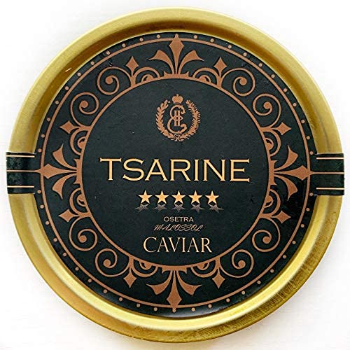 Caviale Nero 50g | Caviale di storione | Caviale di pesce | Caviale Malossol | Brand: Caviale TSARINE | Sapore delicato con un finale unico