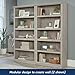 Sauder 5 Tier Book Shelf Wooden Bookcase Multipurpose Bookshelf for Home Office, Living Room, in Chalked Chestnut