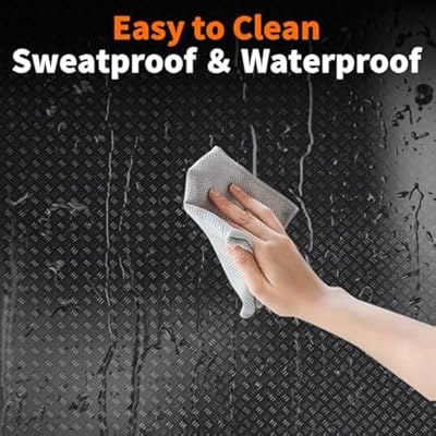 Double-Sided Non-Slip Workout Mat for Elliptical Machine, 23.6 x 17 Stepper Mat for Under Desk Ellipticals & Pedal Exercisers, Stability & Floor Protection, Compatible with Vibration Plate