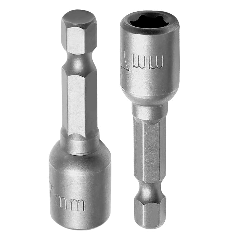 PHITUODA 1/4 Hex Magnetic Nut Driver Drill Bit 7mm Socket Adapter