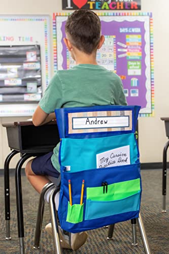 Image of Teacher Created Resources Blue, Teal & Lime Chair Pocket (TCR20970)