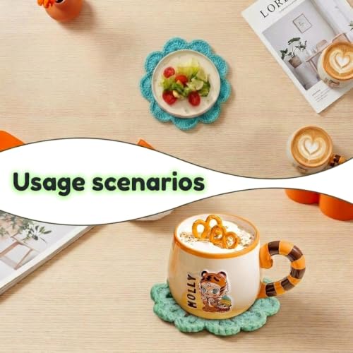 Image of PATPAT Cotton DIY Crochet Kit for Beginners Adults Kids, DIY Kit for Adult Kids Plant Pot with 3Pcs Cup Coaster Crochet Set Knitting Set with Yarn, Crochet Needles, Wires, Stitch Hooks &Accessories