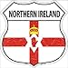 SMART BLONDE Northern Ireland Flag Highway Shield Metal Sign HS-357