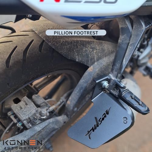 Image of Pillion Footrest Compatible With Bajaj Pulsar N150 /P150 /N160 /N250 /F250 (Pair|Set) (Black, Pack of 1)