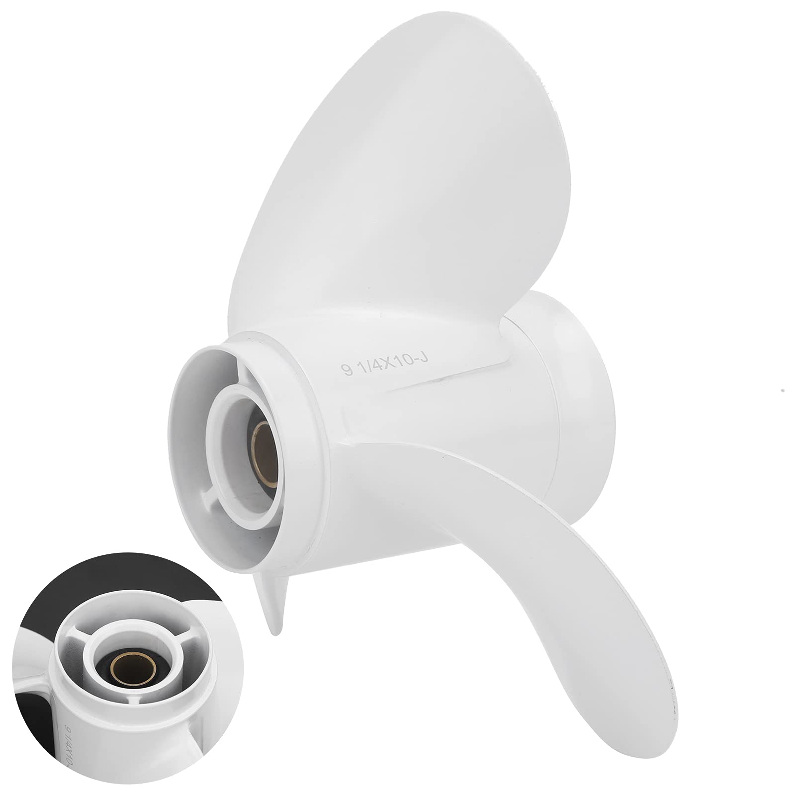 Marine 9‑1/4 X 10‑J 63V‑45952‑00‑EL Hélice de aleación de aluminio para motor fueraborda
