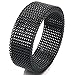 LWLH Jewelry Womens 925 Sterling Silver Plated Fashion Weave Braided Mesh Korean Style Ring Wedding Band