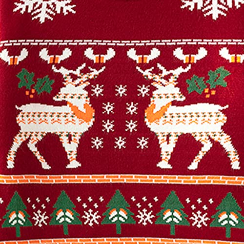 Toddler Boys Girls Christmas Cartoon Deer Snowflake Sweater Long Sleeve Warm Sweaters Tops for Little Girls3