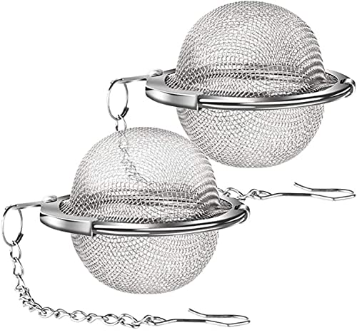 Image of Tea Strainer Infuser Mesh Tea Balls, Stainless Steel Tea Ball Sseeped Strainers Infuser Filter for Loose Leaf Teas Soup Seasoning Balls. (Small, Pack of 2)