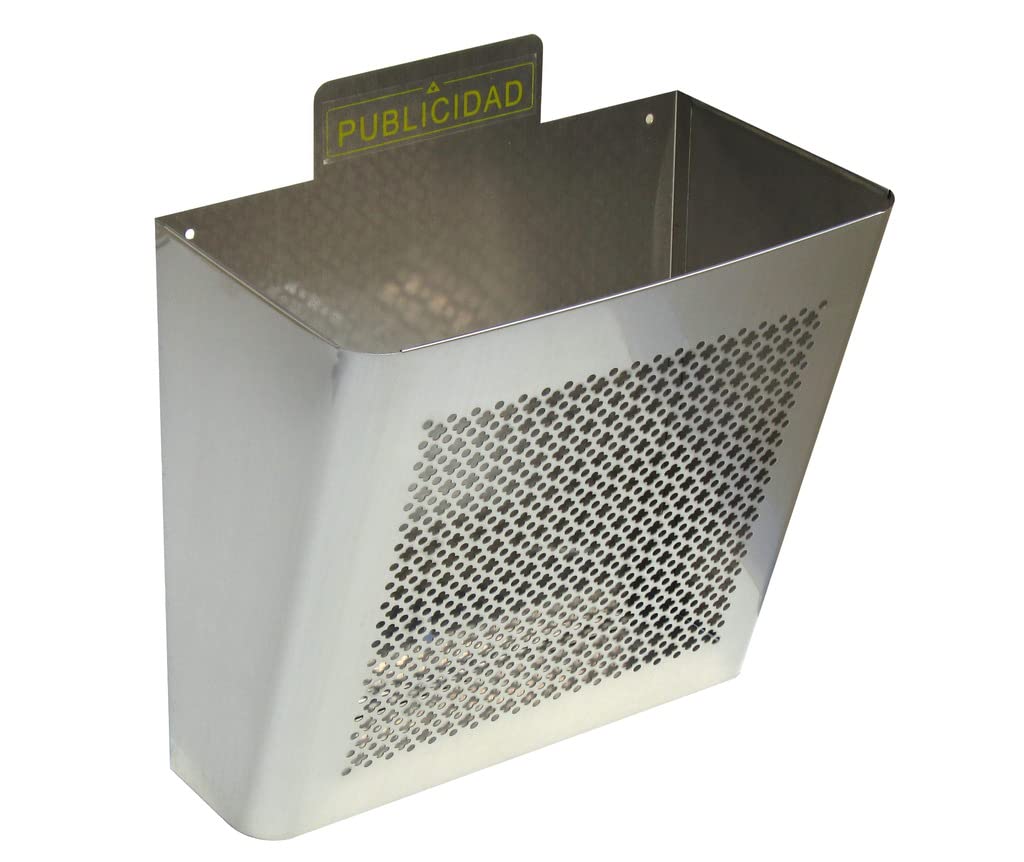 Arregui Curvo Cesta de publicidad de acero inoxidable, 8 L