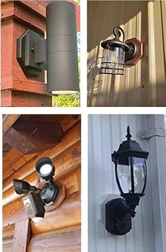 iMBAPrice IMBA-8161-BK Vertical Siding Lamp Octagon Mounting Kit with Built-in Box for Outdoor Smooth Flat Surface, Black