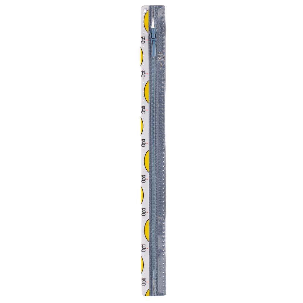 Opti Zip fastening, 100% polyester, 00027 Blue, 50 cm, #00027 Blue