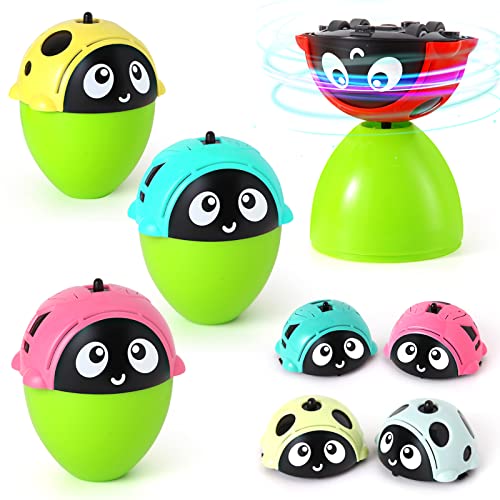 Hamdol Pull Back Cars Friction Powered Cars, Multi-Function 360Â° Rotating Spinning Top Gyro Cars, Push and Go Back and Forth Car Toys Vehicles Play Set Gifts for Toddlers Kids Boys Girls (8 Sets)