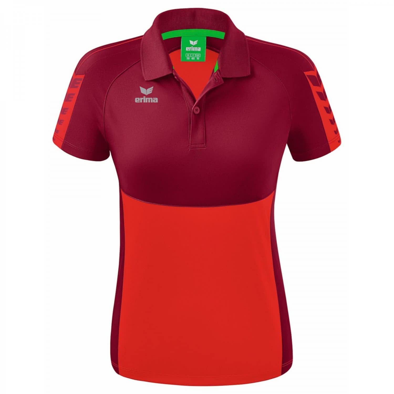 Erima Women's Six Wings Sport Polo, Red/Bordeaux, 38