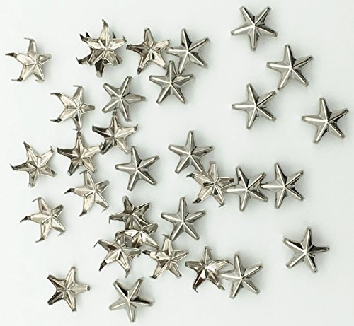 100Pcs 10Mm Star Diy Leathercraft Metal Punk Studs Rivet Spikes Nailheads (Silver) #TOP1