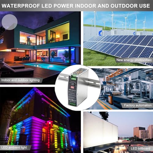 DDR-240C-24 240W DIN Rail DC-DC Converter, 24V 10A Output, High Efficiency, Wide Input Voltage, for Industrial Automation, Renewable Energy, and More2